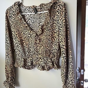 Cheetah print blouse